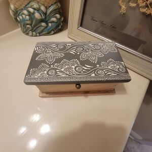 Gray and White Decorative Box